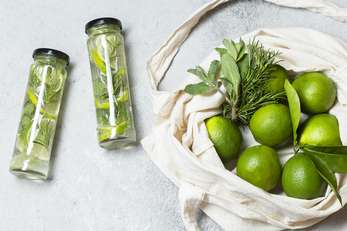 Infused water jeruk nipis