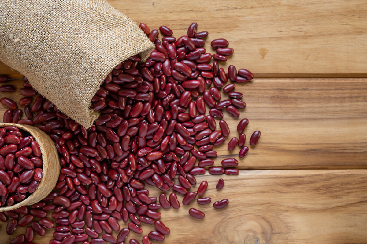 Makanan serat kacang merah