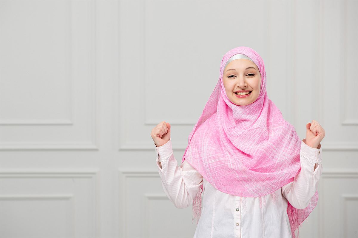 Hijab kuning langsat