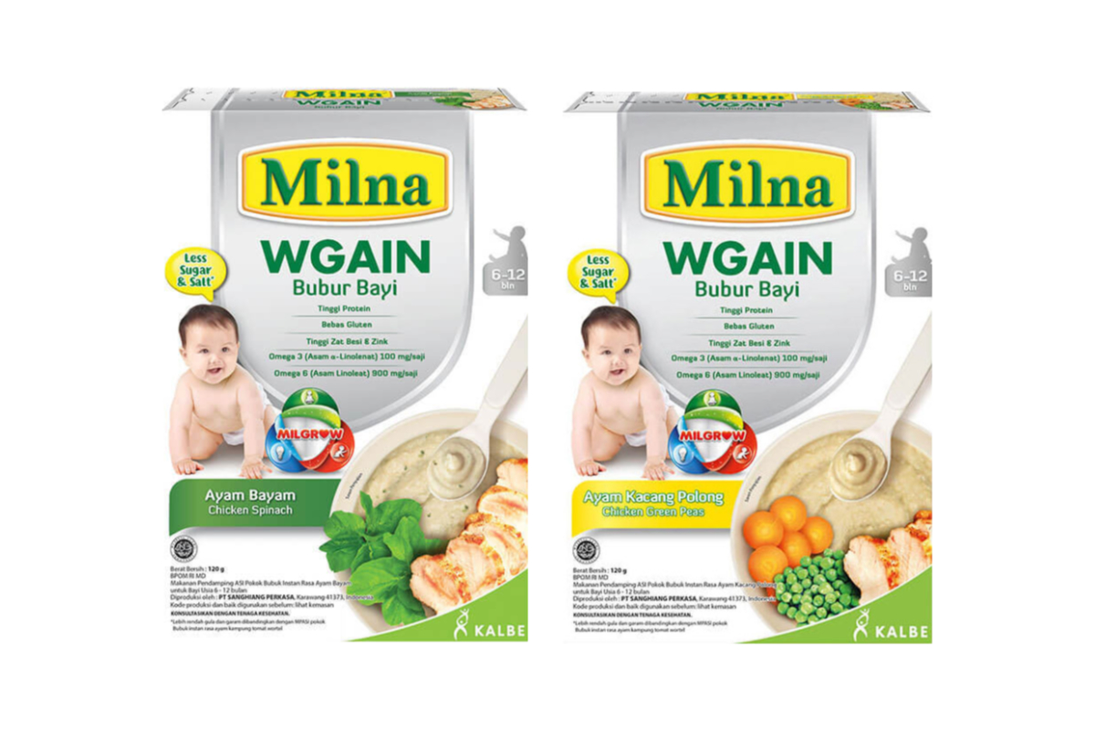 Bubur Bayi 6 Bulan Milna Wgain