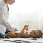 BAB bayi berwarna hijau