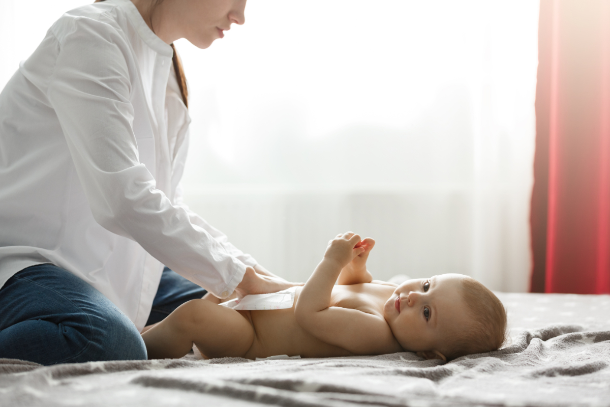 BAB bayi berwarna hijau
